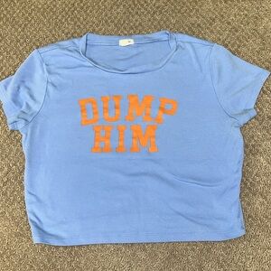 Garage Size Large Dump Him Tee Blue and Orange